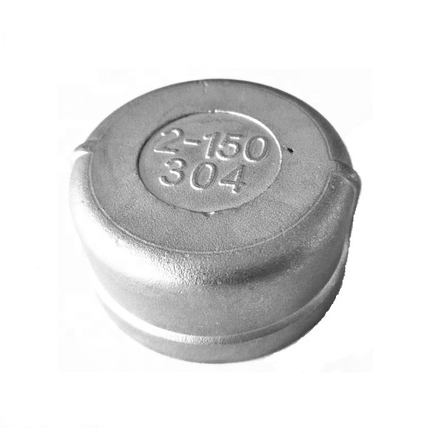 304/316 Stainless Steel Threaded Round Pipe Cap